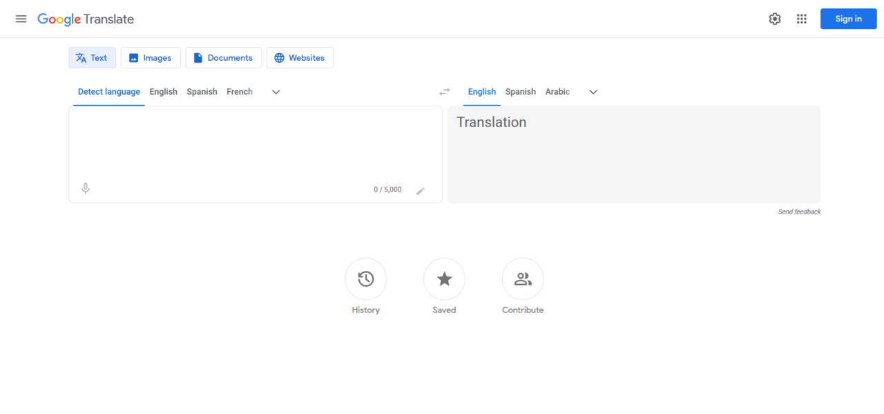Google Translate interface update